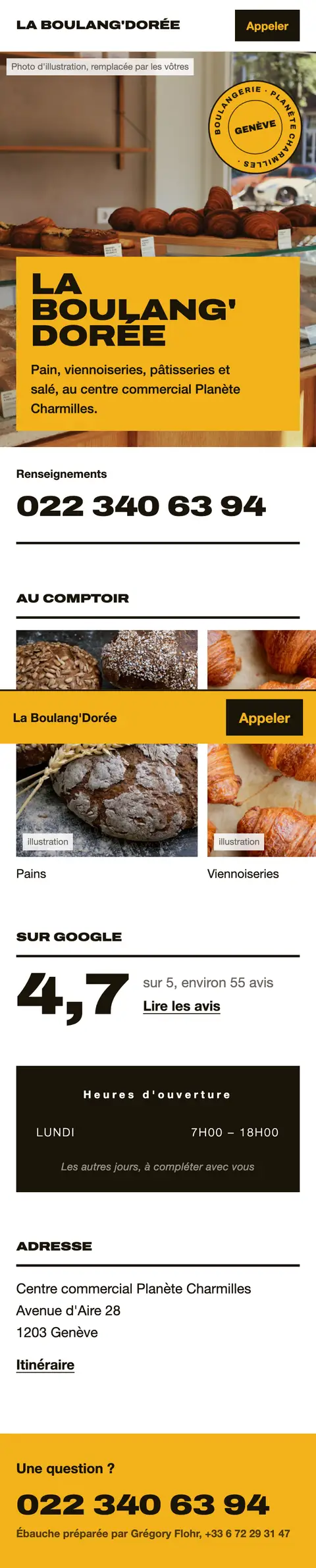 Site : Boulangerie